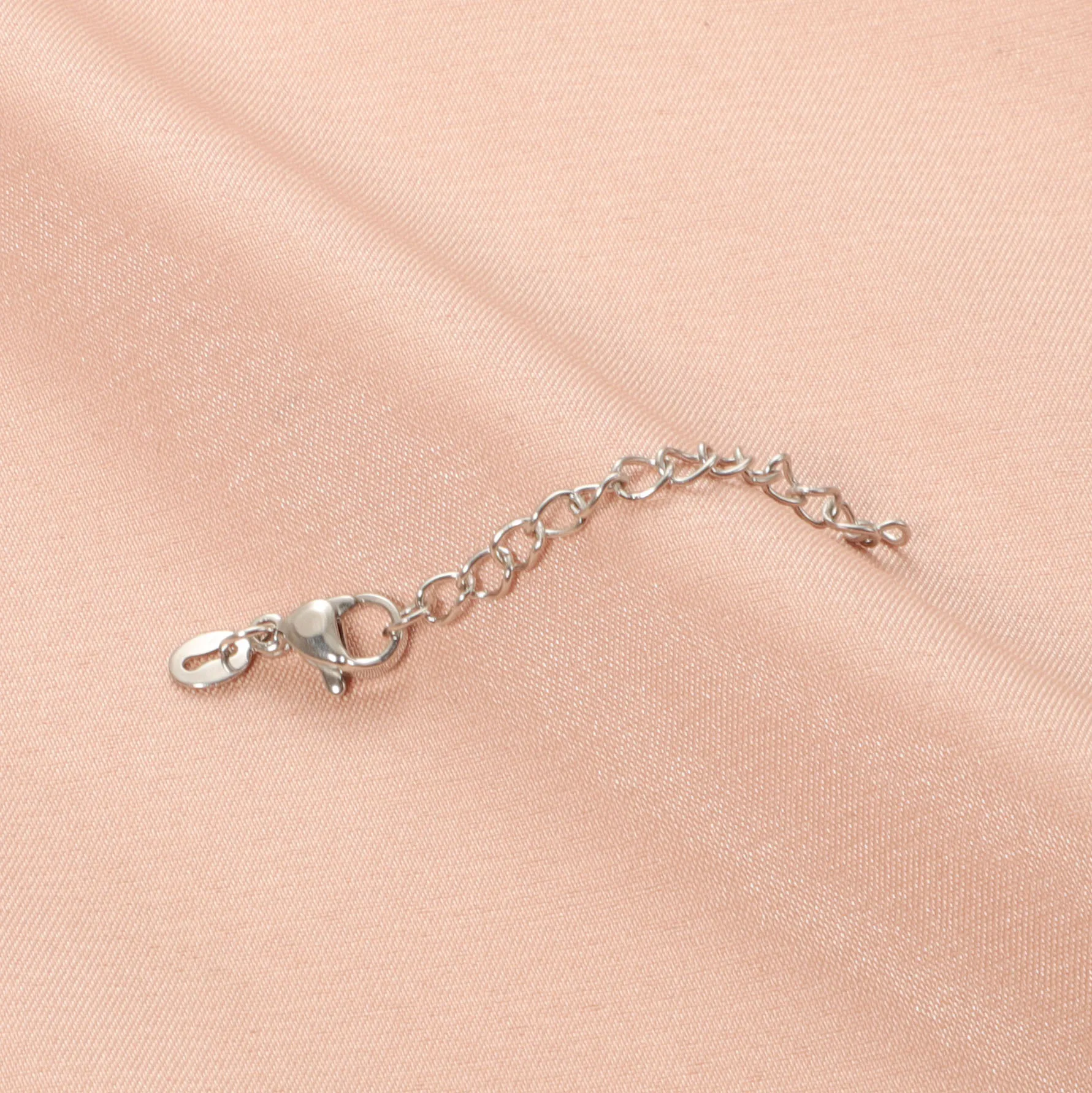 10pcs Stainless Steel 5.5cm Lobster Chain Silver Color Metal Extended Extension Chain Wholesale