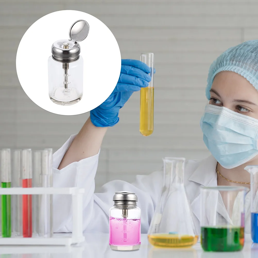 2 szt. Butelek na płyn do zmywania lakieru do paznokci, wytrzymały materiał PP, typ z pompką, szczelne, puste dozowniki na płyn do manicure, przenośne pojemniki do przechowywania.