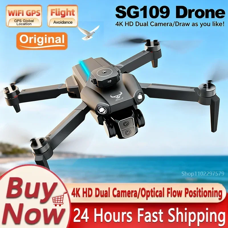 新sg109-proミニrcドローン-8kプロフェッショナルfpv-uav-5g-wifi-hd空撮リモコン付き折りたたみ式クアッドコプター-おもちゃギフト