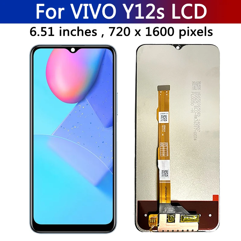 6.51"Screenl For vivo Y12s 2020 LCD V2026 V2033 V2042 Display Touch Screen Digitizer Assembly For VIVO Y12S Y12 S LCD Frame