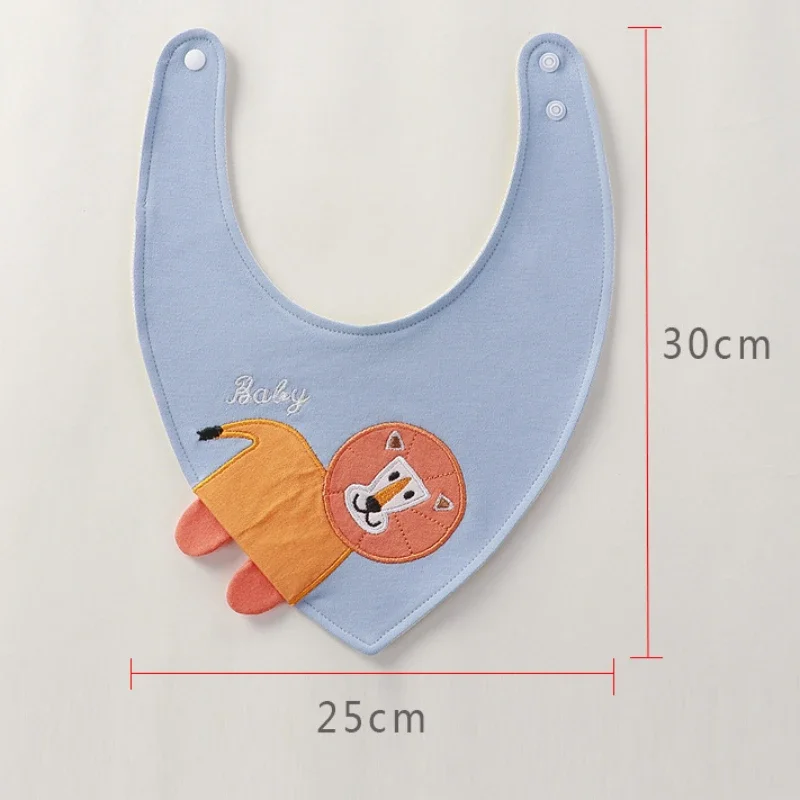 Cute Cartoon Bear Rabbit Lion Baby Bandana Bib Newborn Feeding Towel Soft Cotton Burp Cloths for Baby Girls Boys Saliva Towels