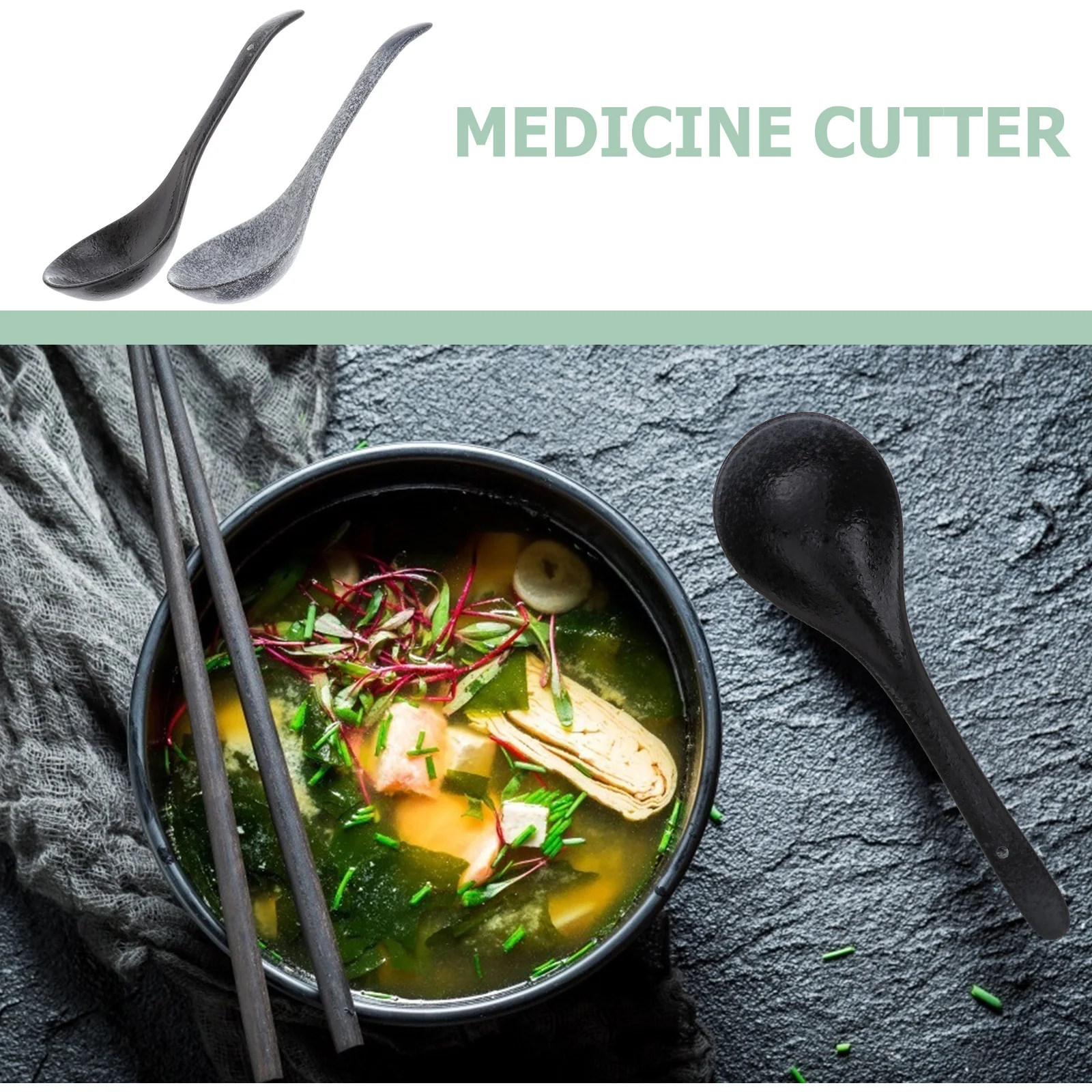 

2Pcs Household Ceramic Spoons Simple Color Matching Bright Visual Effect Practical for Soup Porridge Multipurpose Use