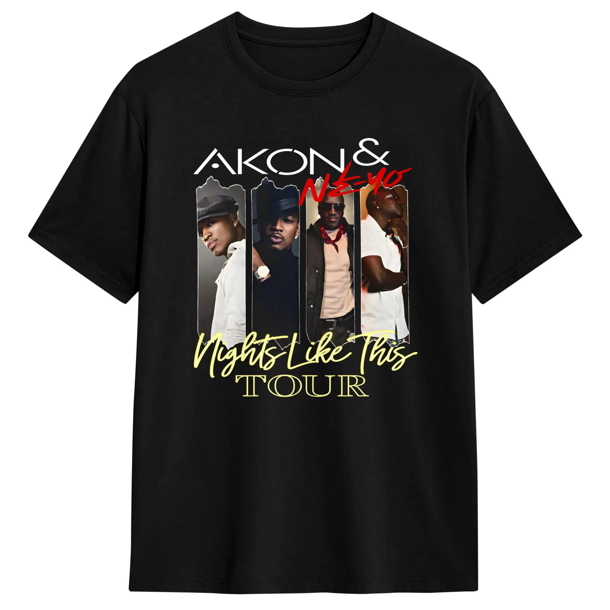 Akon T-Shirt Men Nights Like This Tour 2026 Creative Cotton Tees O Neck Short Sleeve T Shirts Graphic Clothes