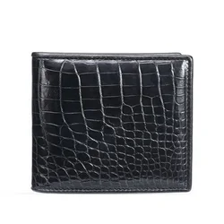 2023 New Fashion Business Men's Alligator Wallets Real Crocodile Genuine Leathe Wallet Boy Brand Luxury Card Holder Purse