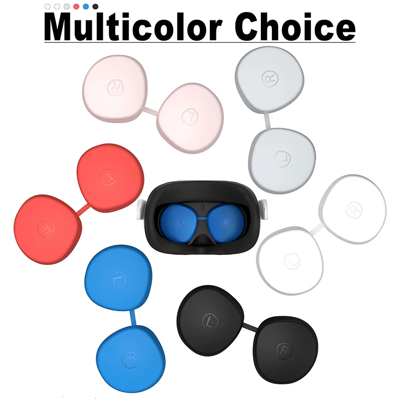 For Meta Quest 3S/Queest 2 VR Lens Protector Cover Dustproof Anti-Scratch VR Silicone Lens Cap Protection Case Accessories