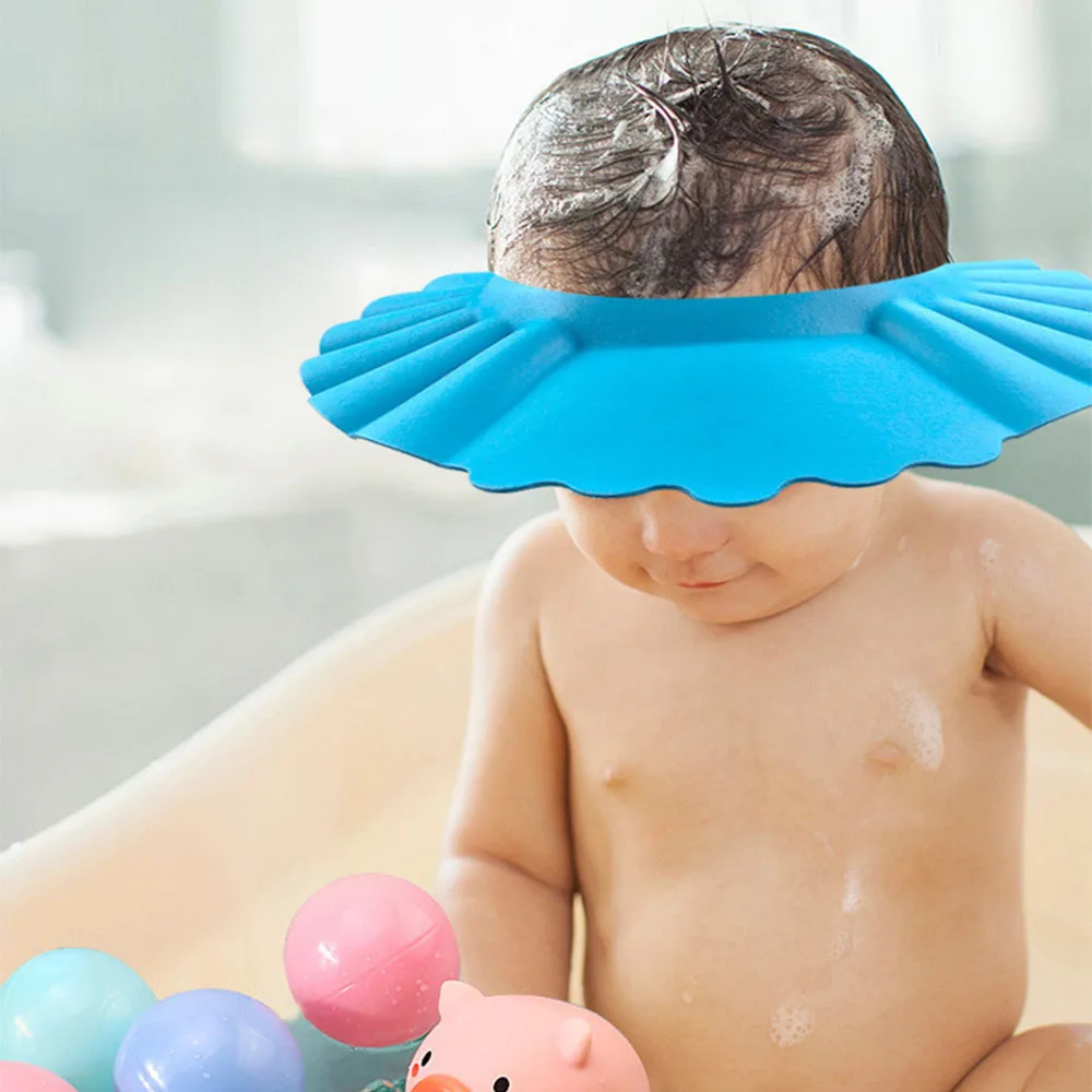 Thicken Kids Bath Visor Hat Adjustable Baby Shower Cap Protect Shampoo Hair Wash Shield for Children Infant Waterproof Cap