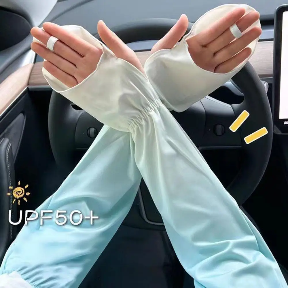 Cycling Arm Sleeves Sunscreen Ice Silk Sleeves Sun Protection Cuffs Useful Covers Outdoor Sports Decor Breathable Gloves