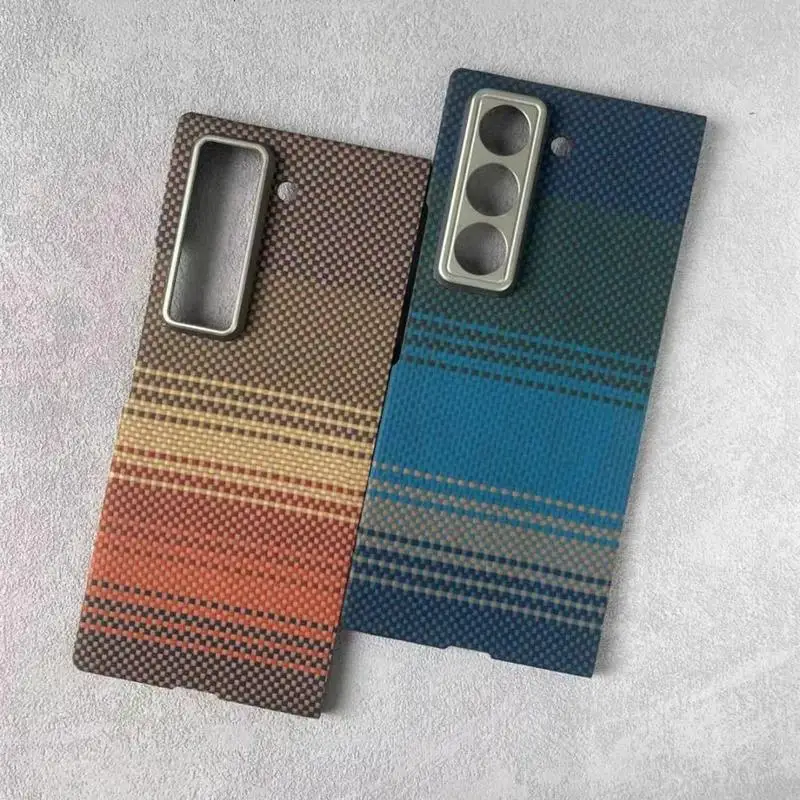 

Genuine Aramid Carbon Fiber non-magsafe For Samsung Z Fold 6 Special 6 W25 Magnetic Braided Matte Ultra Thin Cover