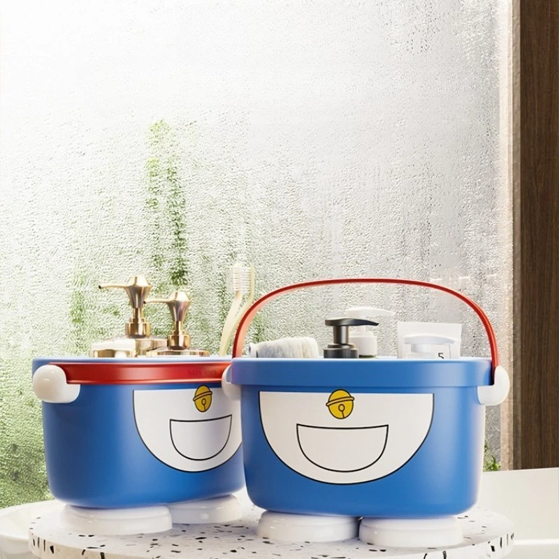 

Doraemons two-dimensional washing storage basket dormitory shampoo shower gel carrying basket multi-functional storage basket