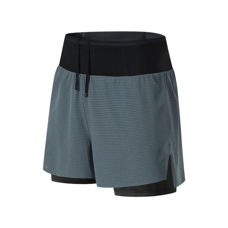 Shorts Masculinos de Verão para Corrida, Dupla Camada, Efeito Duas Peças, para Maratona, Fitness, Basquete, Caminhada, Secagem Rápida, Respirável, Esportes ao Ar Livre