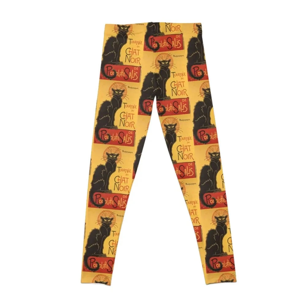 Soon, the Black Cat Tour by Rodolphe Salis Leggings sports woman gym Women's fitness fitness set gym Womens Leggings