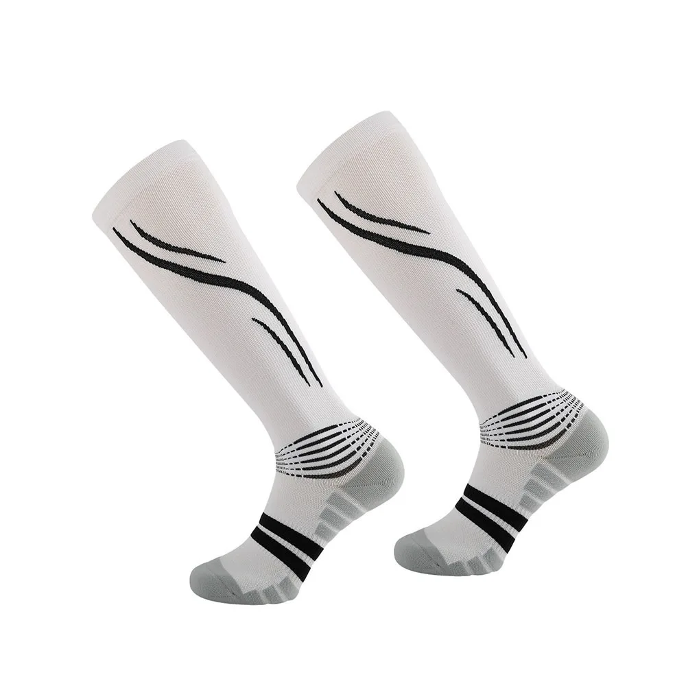 

1 Pair Breathable Sport Calf Compression Sock Comfortable High Elasticity Fitness Long Leg Socks Perspiration Knee High