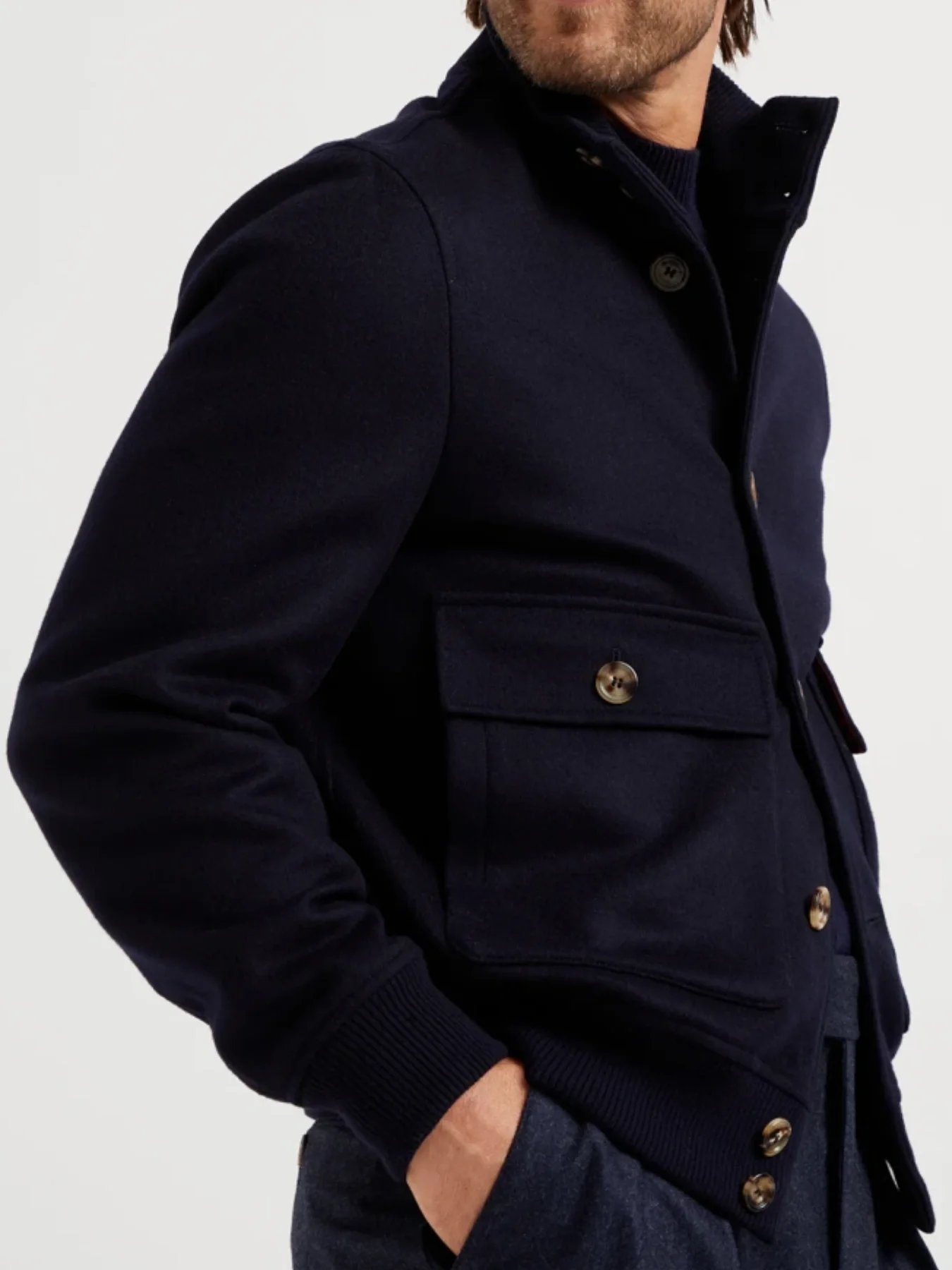 

New Men's Clothing Autumn Winter Solid Color Single Breasted Lapel Jacket Fashion Casual Men's Double Pockets Coats Top