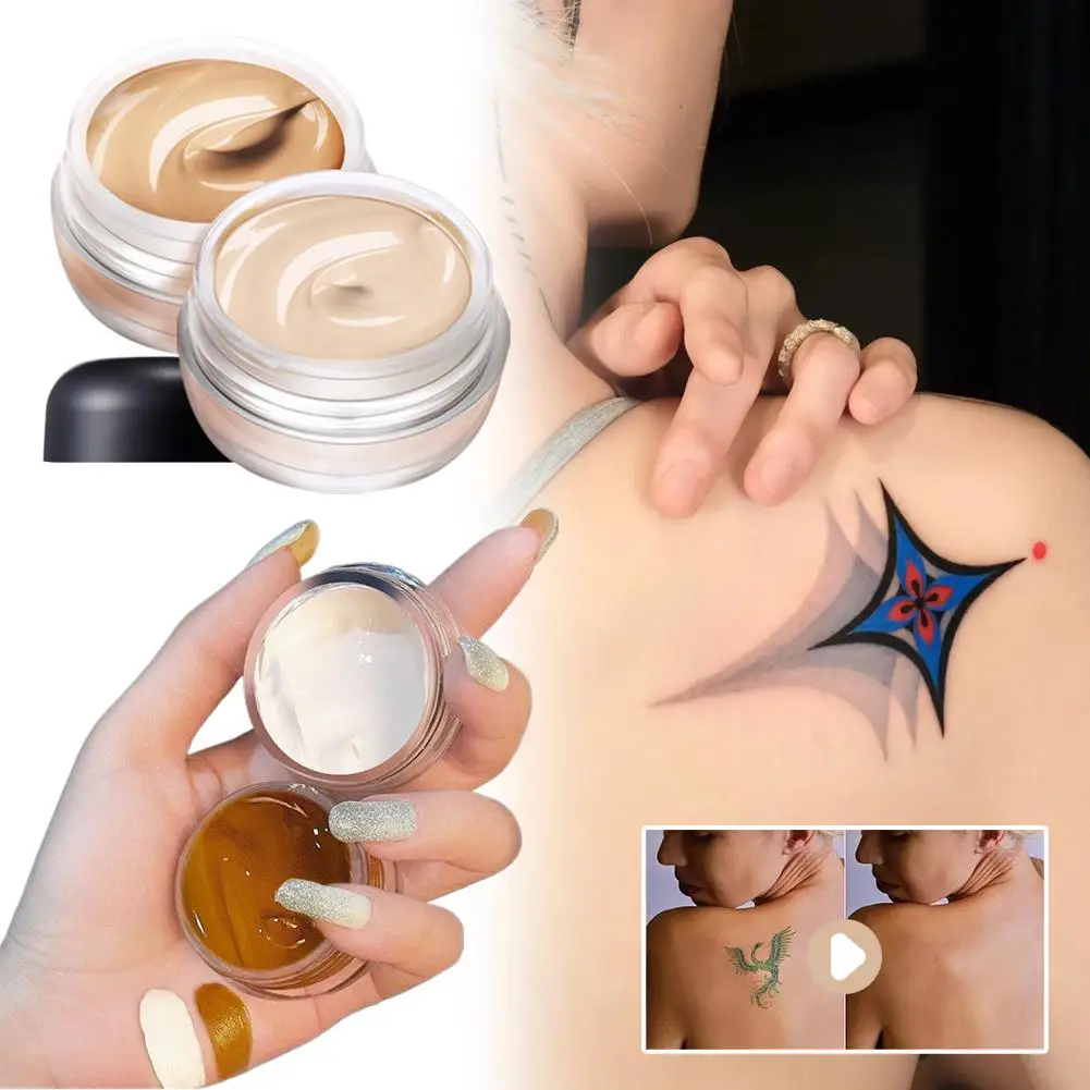 خافي عيوب الوشم ذو اللون المزدوج حتى لون البشرة، غطاء مقاوم للماء ومقاوم للعرق، خافي عيوب الوشم يدوم طويلاً #2