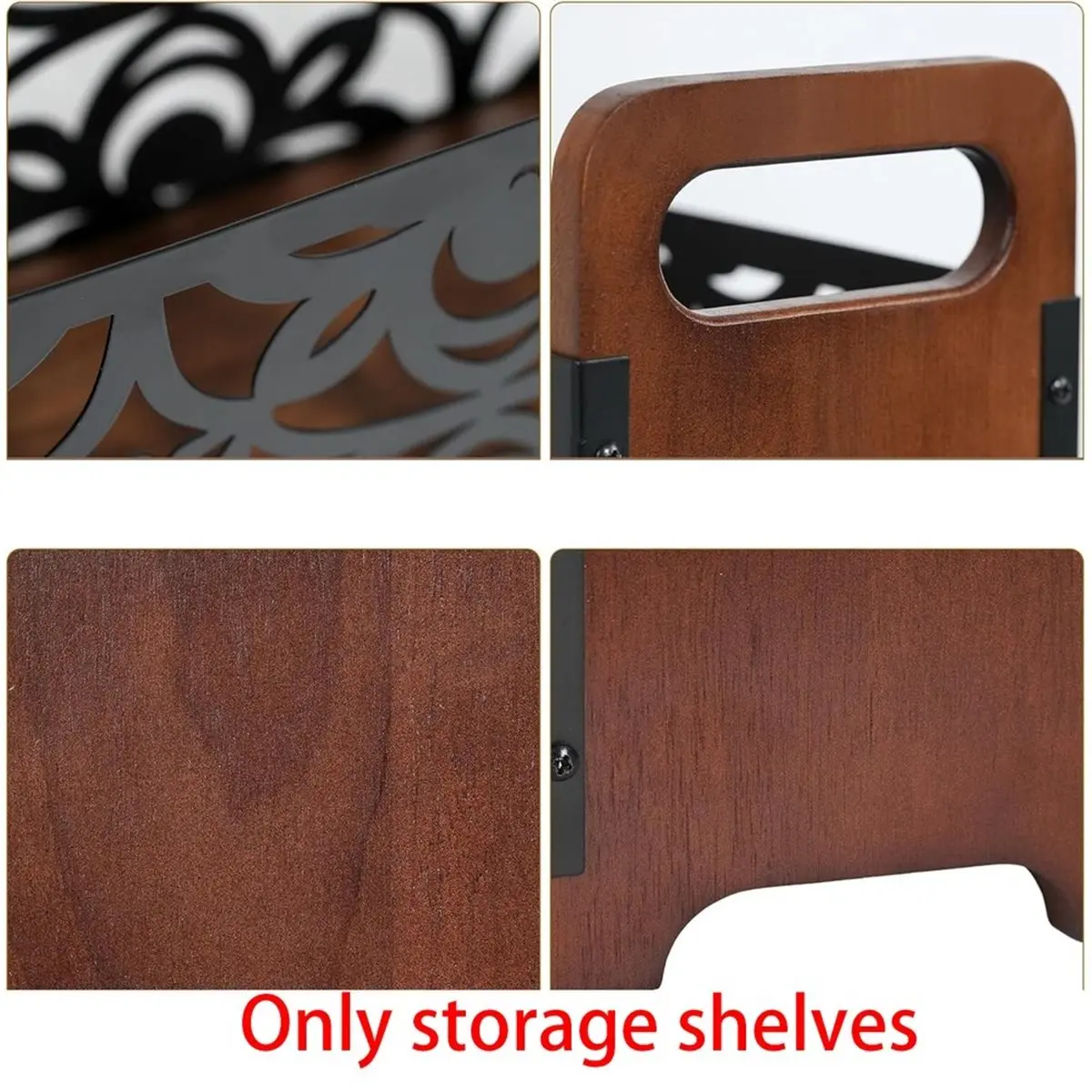 Wooden Magazine Rack, Decorative Document Rack for Rural Areas, Used for Storing Magazines, Books, and Mail Baskets