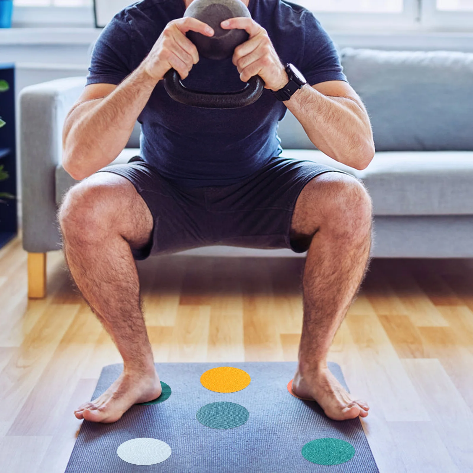 36 Stuks Klaslokaal Tapijt Spot Markers Ronde Stippen Voorschoolse Elementaire Antislip Vloerstickers Leren Spel Gereedschap Kleurrijk Tapijt