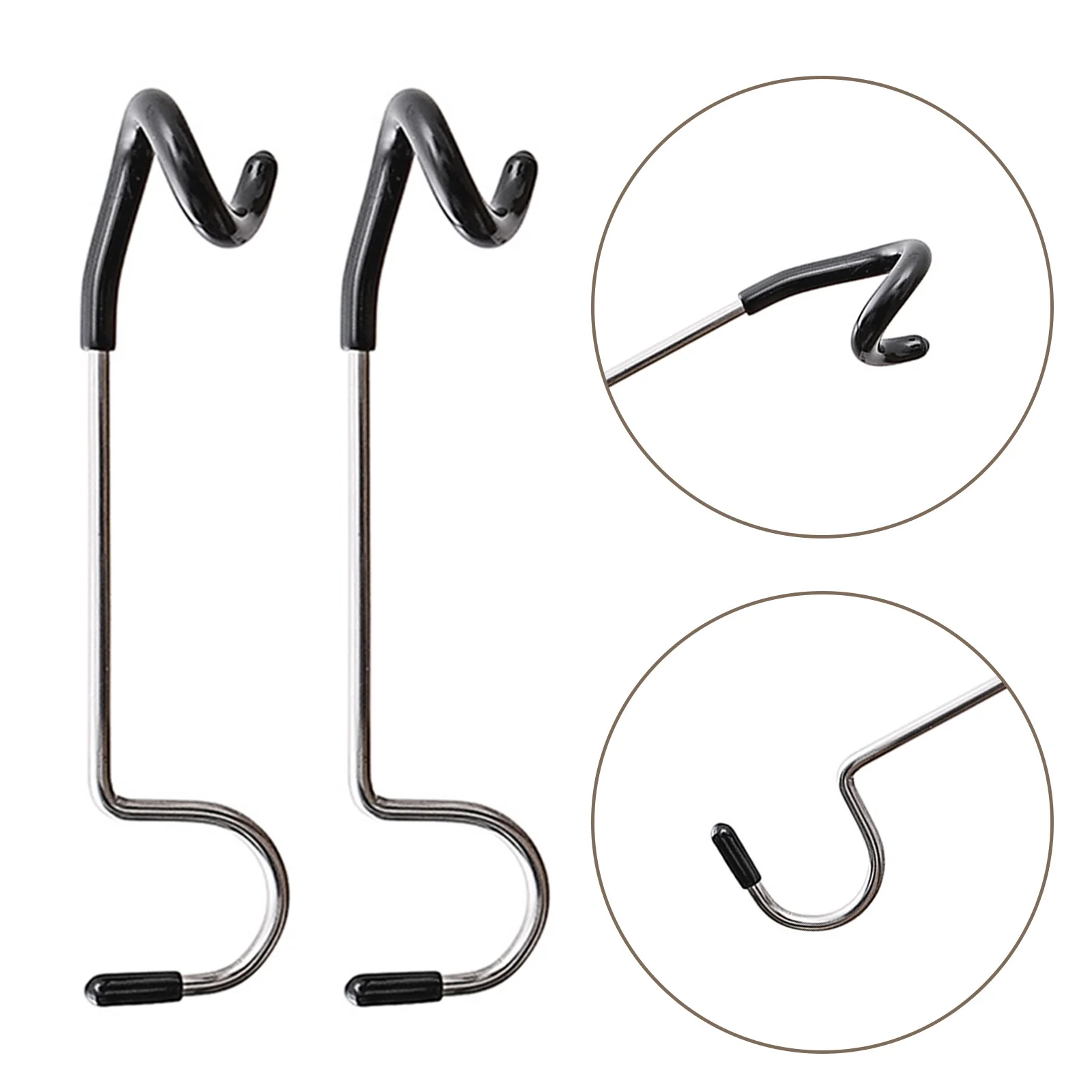 

4Pcs Stainless Steel Camping Light Hooks Rubber Sleeve Anti-Skid Tent Lamp Hangers Light Pole Hook Outdoor Tent Lamp Hooks