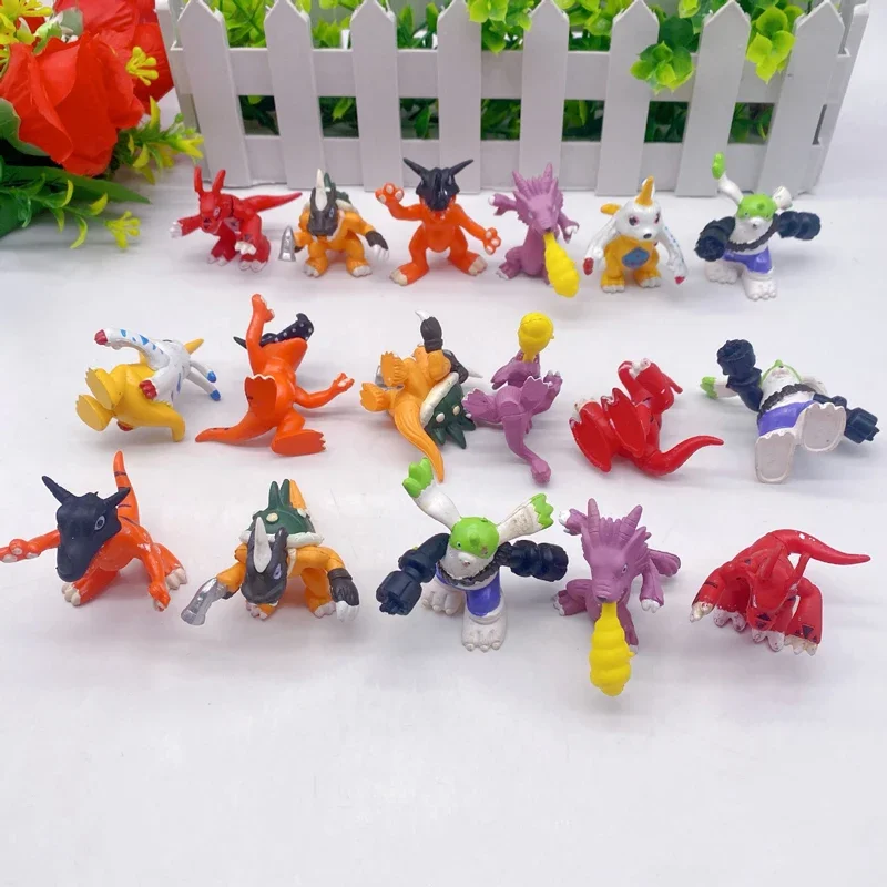 5Pcs New Loose Color Anime Digital Monster Dinosaur Animal PVC Figure Ultra Rare Collectible Decoration Model Gift for Kid Adult