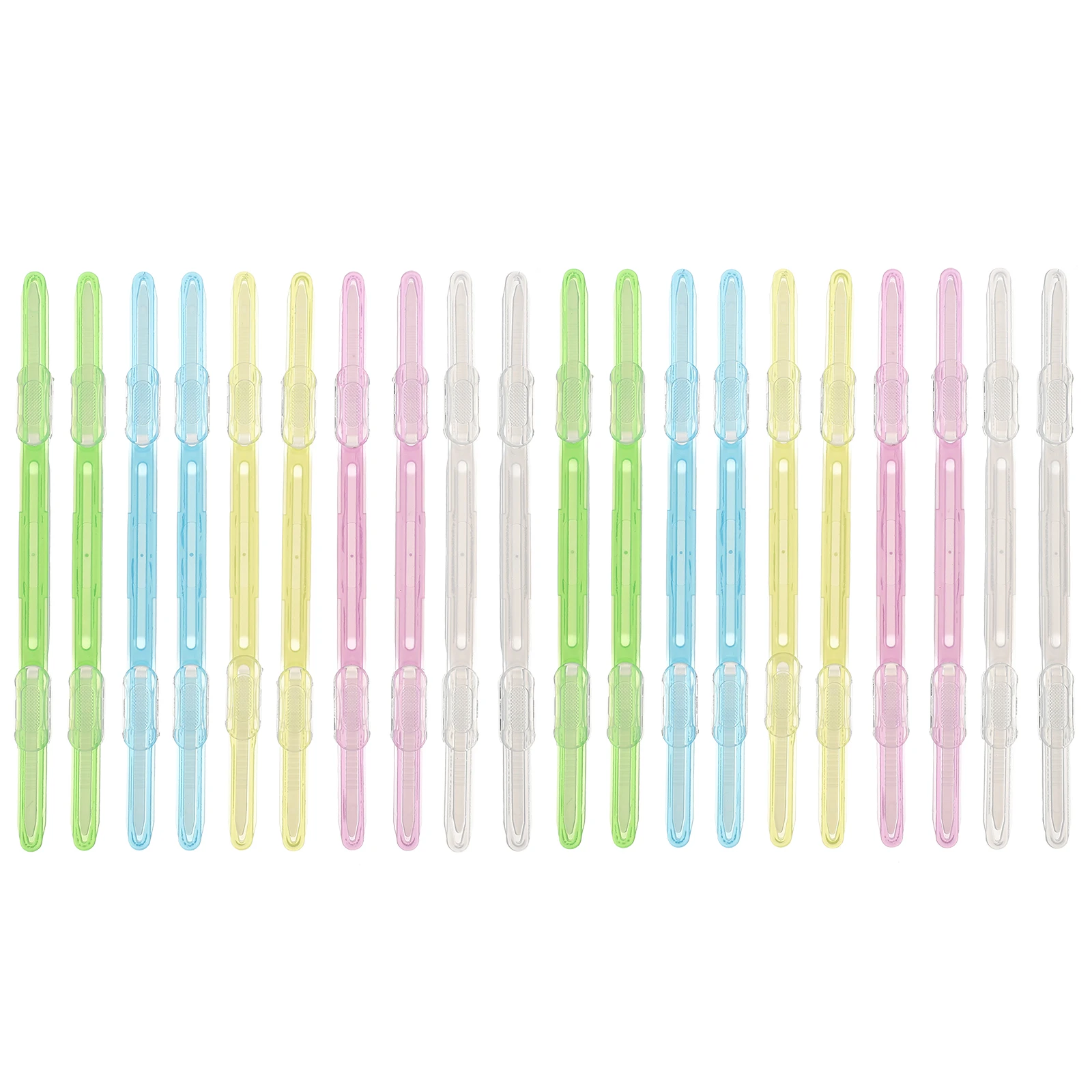 20pcs Plastic Bookbinding Clips Loose-Leaf Binder Clip File Paper Fasten Ergonomic Design For School Office Storage