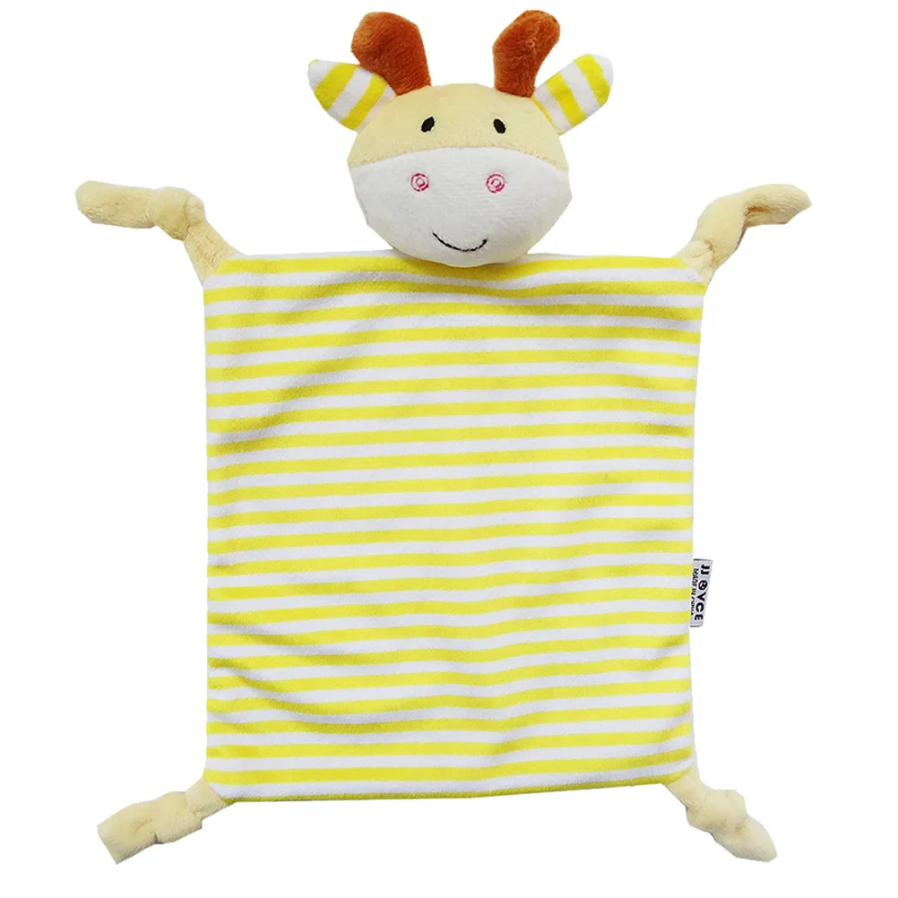 

Baby Teething Cloth 27X17Cm Cotton Blanket For Newborn Infant Soothing Attached Soft Snuggle Play Mat Animal
