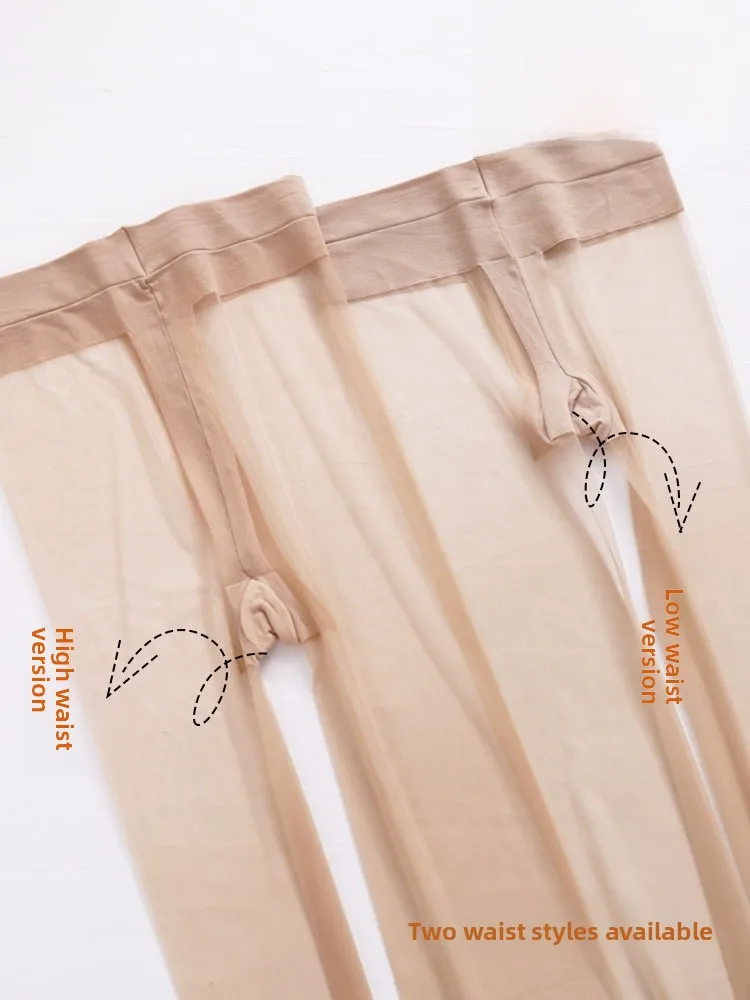 

Ultra-Thin Invisible Low-Waist 3D Silk Stoings SK Full Transparent Sl T-Crotch Anti-ch Summer Panhose for Women