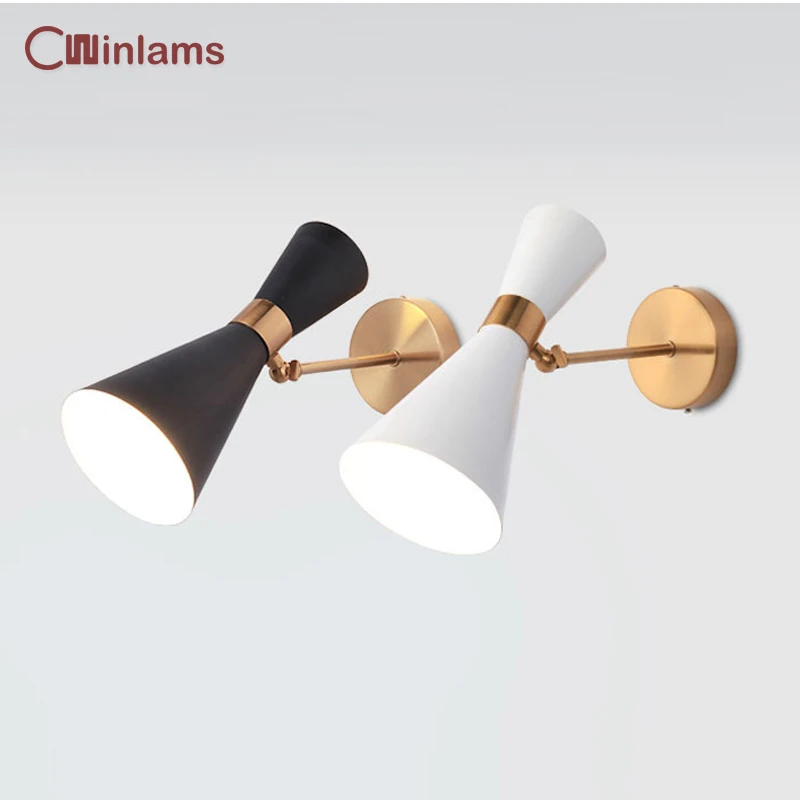 

Modern Minimalist Horn Wall Lamp Scandinavian Living Room Aisle Lamps Bedroom Bedside Creative Led Bathroom Mirror Front Light