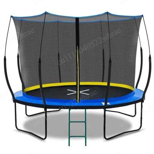 Outdoor large trampoline with safety net ladder jumping bed adult trampoline elastic