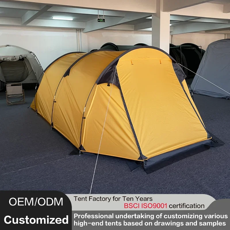 2024 Hot Sell Camping tent Large Family  with Living Room 6-8 People Travel Tent Easy Carrying