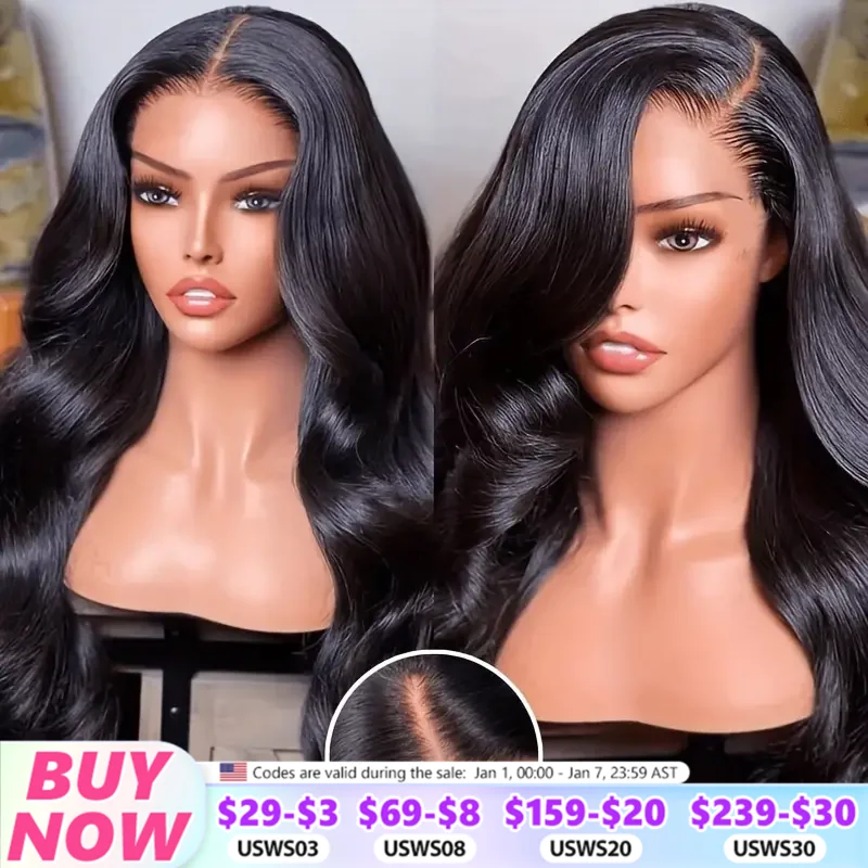 Body Wave Lace Front Wigs Human Hair 180Density 26 28 30Inch 13x6 13x4 HD Transparent Frontal Wig Human Hair 6x4 5x5 Easy-Go Wig
