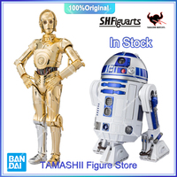 Original Bandai S.H.Figuarts C-3PO & R2-D2 Classic Ver Star Wars: A New Hope In Stock Action Figure Movie Collectible Model Toy