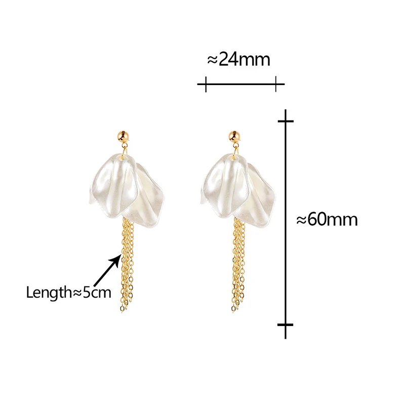 PONYKISS 925 فضة 14K الذهب حبة زهرة شرابة وأقراط للنساء لطيف غرامة مجوهرات مبالغ فيها اكسسوارات