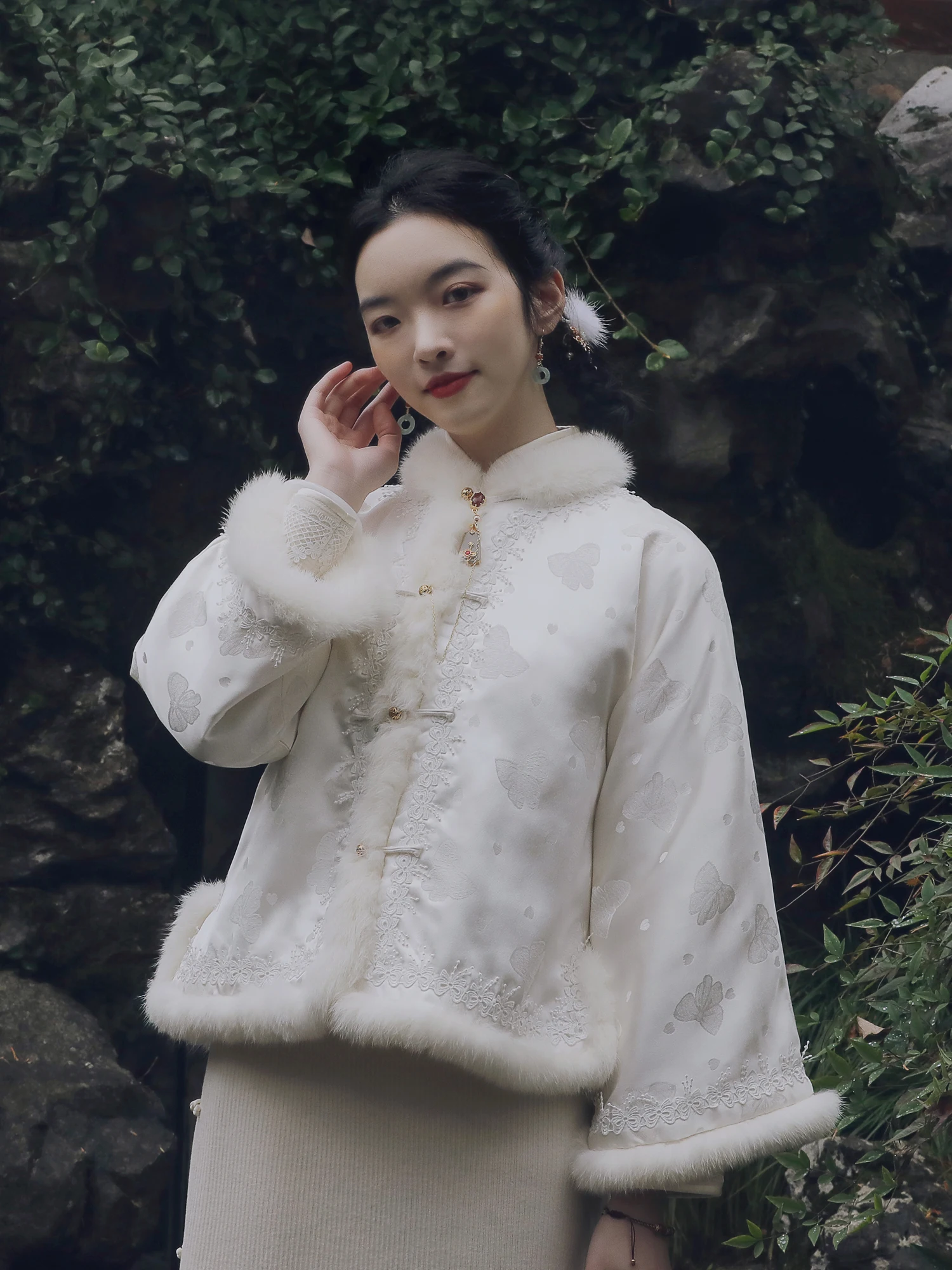 

Винтажная китайская стеганая куртка-пальто Ele: модная универсальная верхняя одежда для женщин