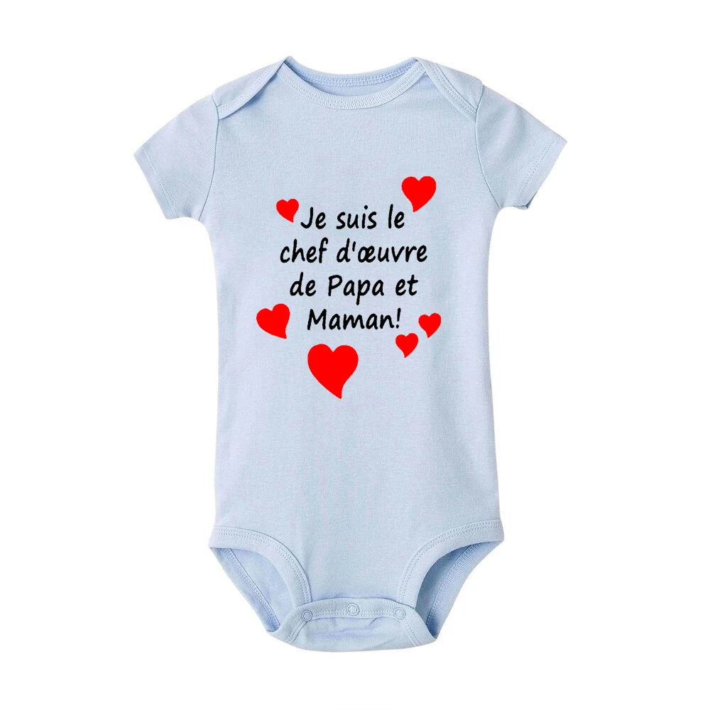 I Am Mom and Dad\'s Masterpiece Baby Romper Mothers Day Baby Bodysuits Fathers Day Newborn Clothes Fathers Day Mothers Day Gift