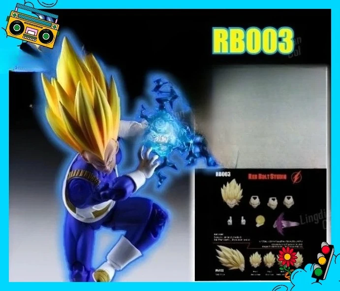 

Kong Model Red Lightning Dragon Ball Vegeta Super Saiyan RB003 Big Magic Accessories Package Can Be Used Figure Gifts