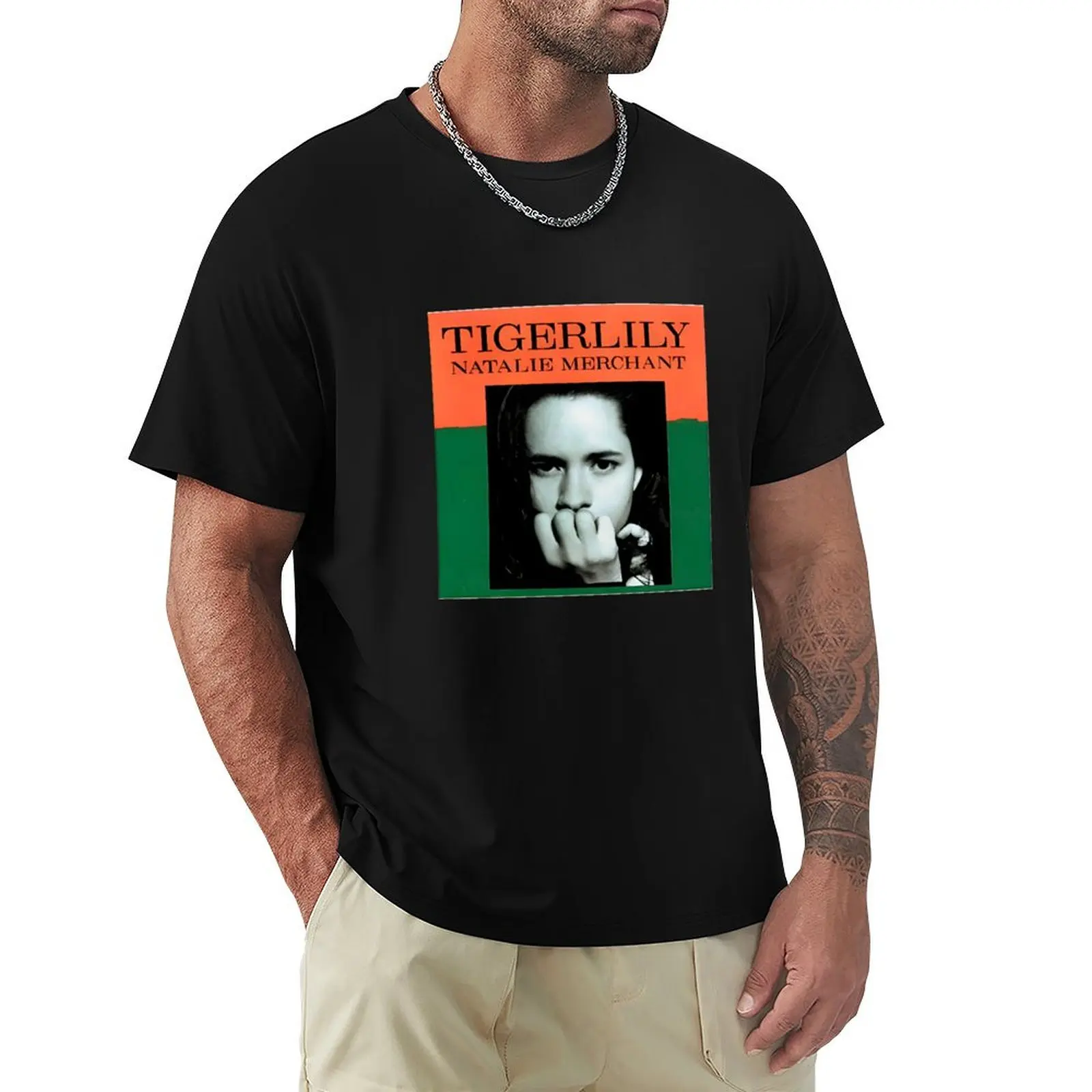Natalie Merchant Tigerlily T-Shirt Basic Casual Wear Short Sleeve Top