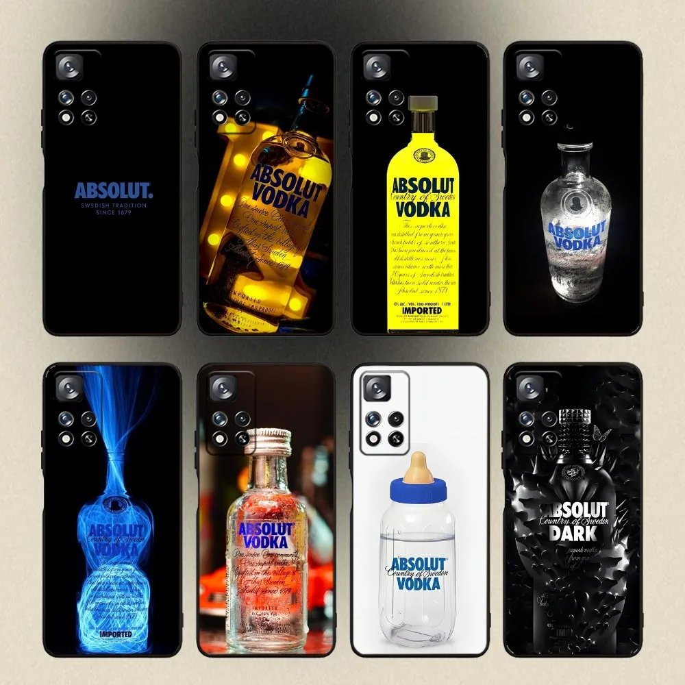 Wine A-ABSOLUTS  Phone Case For Samsung Galaxy A20,A21s,A22,A31,A32,A52,A53,A72,73,A80,A91 Soft Black Cover