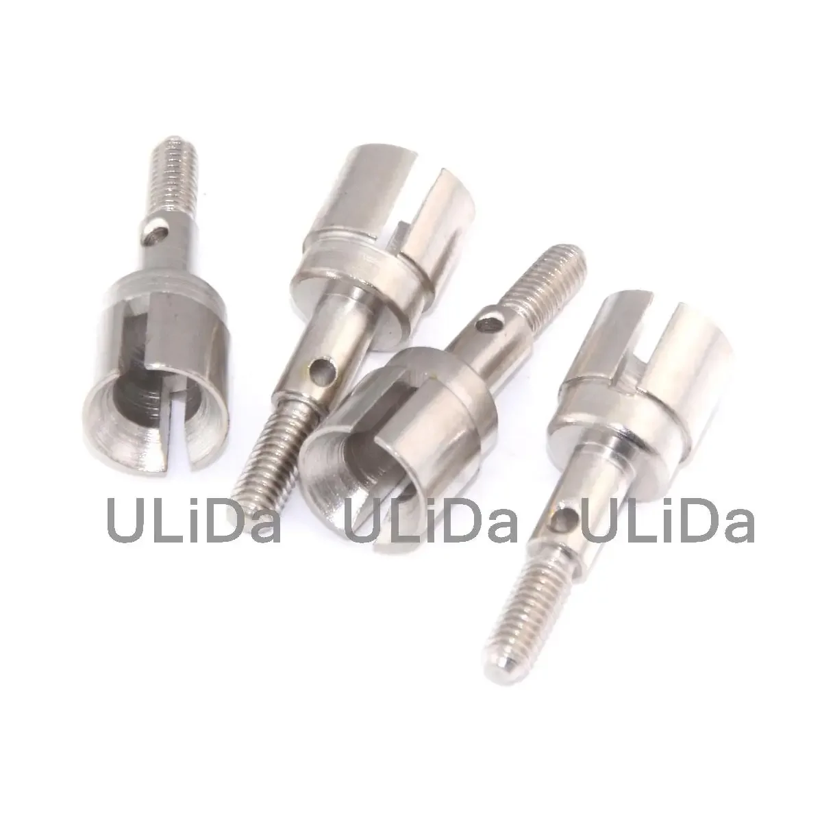 4 個の犬の骨フロント/リアリアパーツアップグレード 1:10 RC モデル HSP (02033 シルバーブラック)