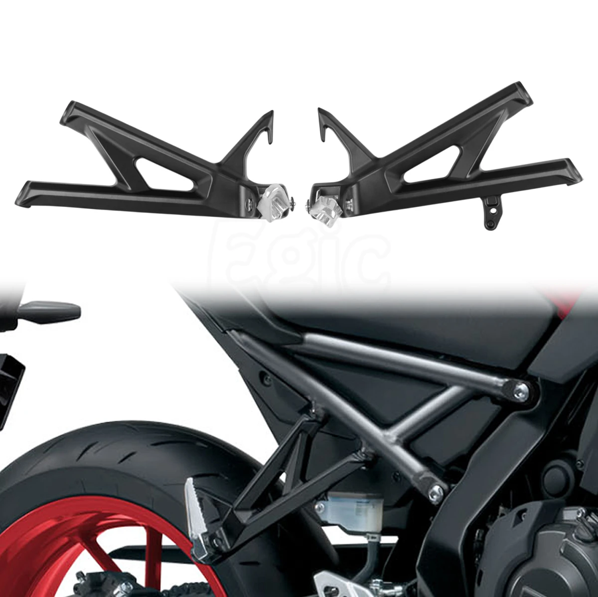 Motorcycle Footpeg Bracket Set Fit for Suzuki GSX-8S GSX8S 2023-2026 GSX8R 2024-2026 GSX800 2025 Pillion Footrest Pedals Support