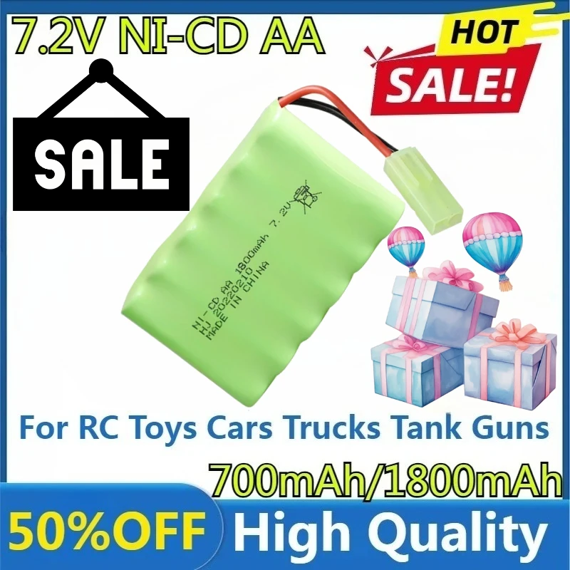 

New High Quality for RC Toys Cars Trucks Tank Guns RC TOYS 7.2V Battery New High Quality 7.2V NI-CD Battery 700mAh/1800mAh
