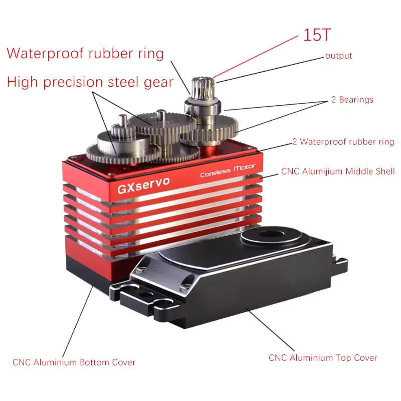 GXservo 70 กก.80 กก.ดิจิตอลความแม่นยําสูง Servomotor สําหรับ 1/6 RC Crawler รถ,แขนหุ่นยนต์,อุปกรณ์อัตโนมัติ