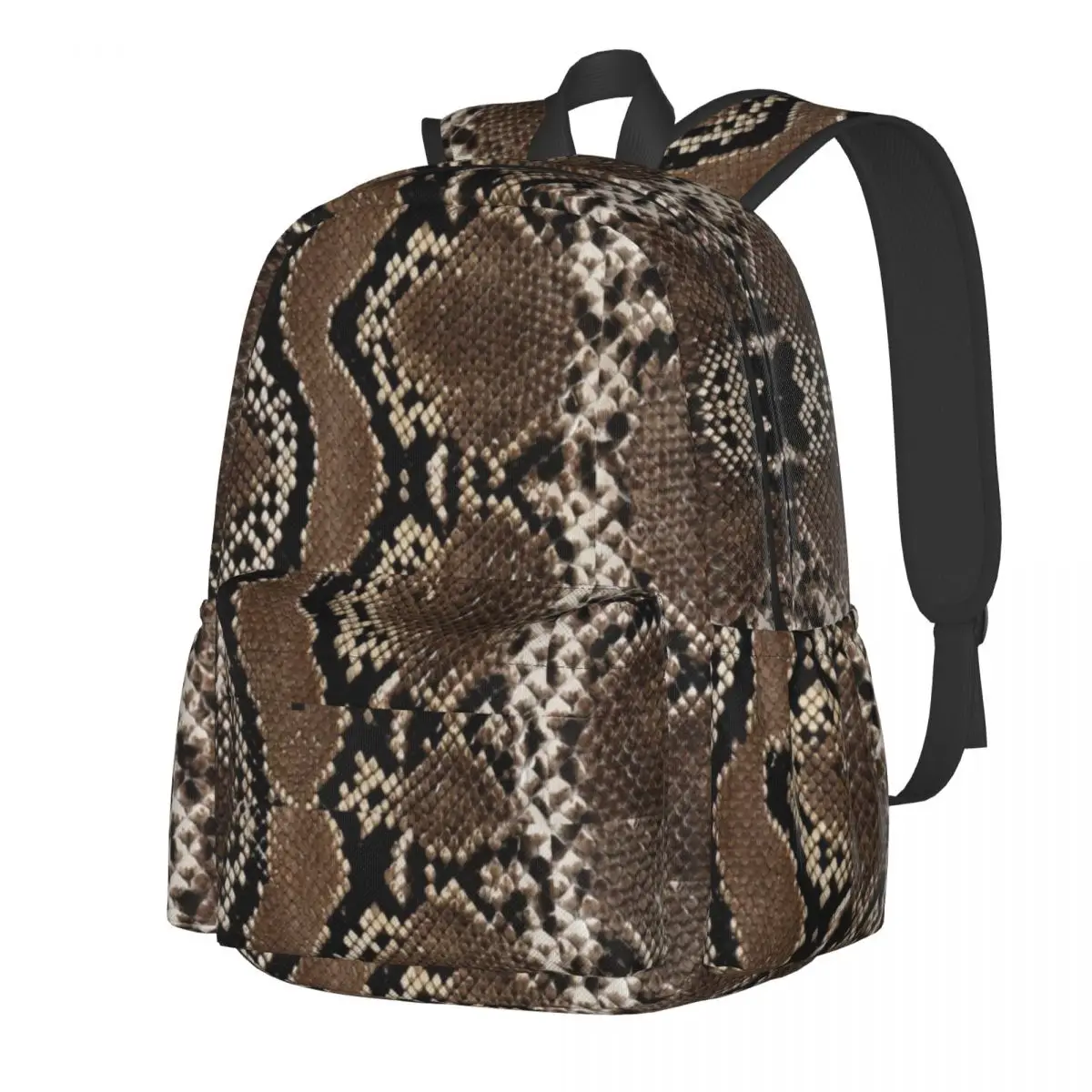 Snake Skin Pattern Backpack Luxury Animal Fashion Kawaii Backpacks Unisex Hiking Print High School Bags High Quality Rucksack