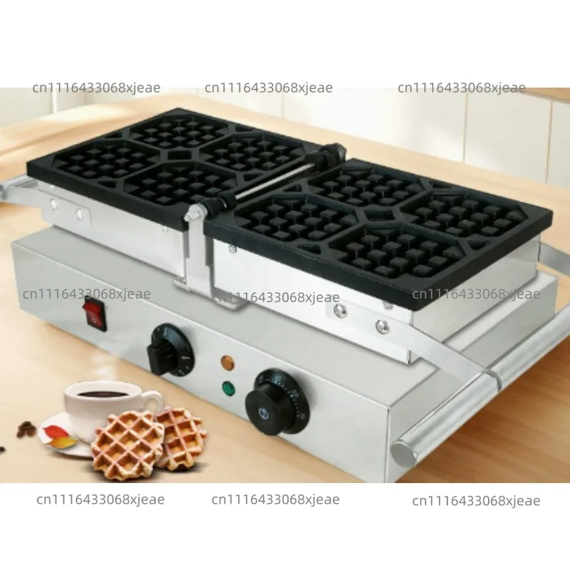 Rotating Waffle Maker with Small/Big Grid 220V Commercial Waffle Cake Making Machine