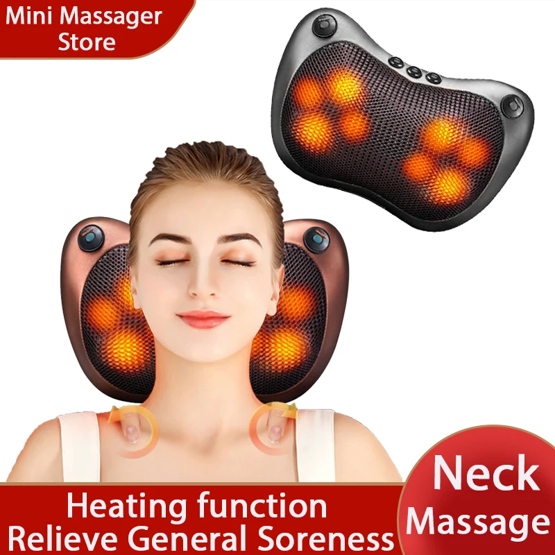 Neck Massager Massage Pillow 8-12-18 Massage Balls Relax Muscles and Relieve Neck Pain Small Massager