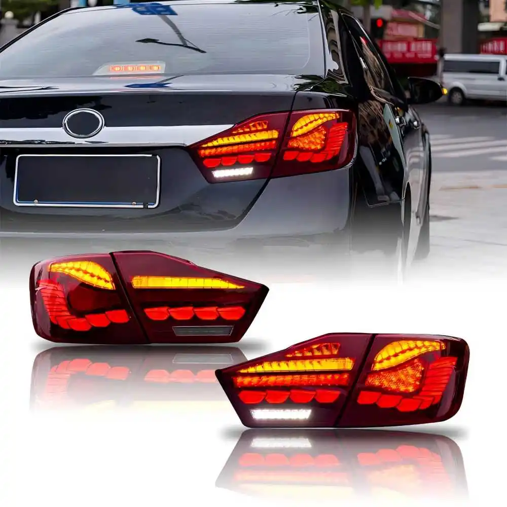 

Светодиодные задние фонари для Toyota Camry 2012-2014, задние фонари, анимация запуска, DRL, тормозной сигнал поворота в сборе