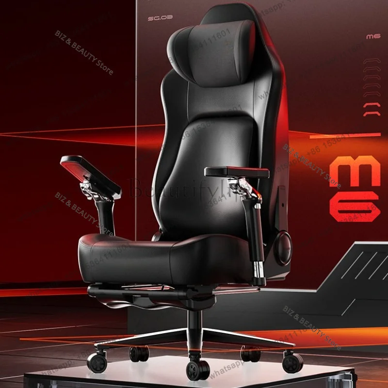 LSLuxury Executive Ergonomic Chair High-Back Gaming & Office Chair Premium PU Leather Padded Armrests Versatile Computer JT40