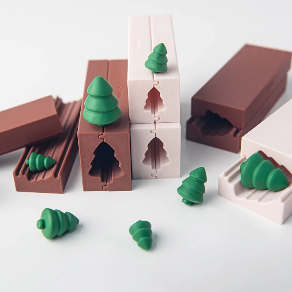 Polymer Clay Christmas Tree Mold Set - Stackable Tree Shaper for Earring & Pendant DIY Clay Tools