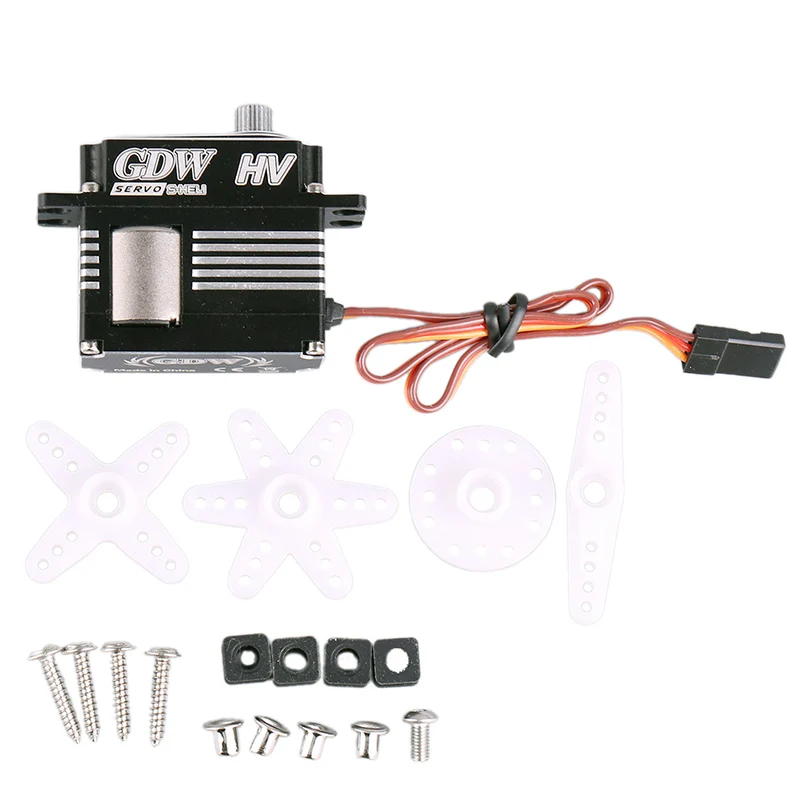 45kg GDW Digital Servo Mini Coreless Motor Full Metal Shell Steel Gear para RC Car/UAV/Robot