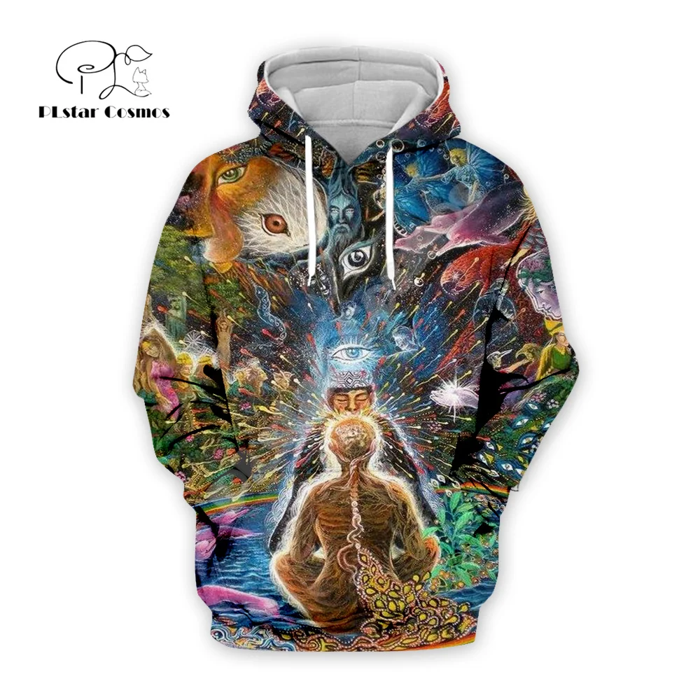 

NewFashion Trippy Psychedelic Colorful Tattoo Vintage Retro Mandala 3DPrint Harajuku Pullover Streetwear Casual Jacket Hoodies K