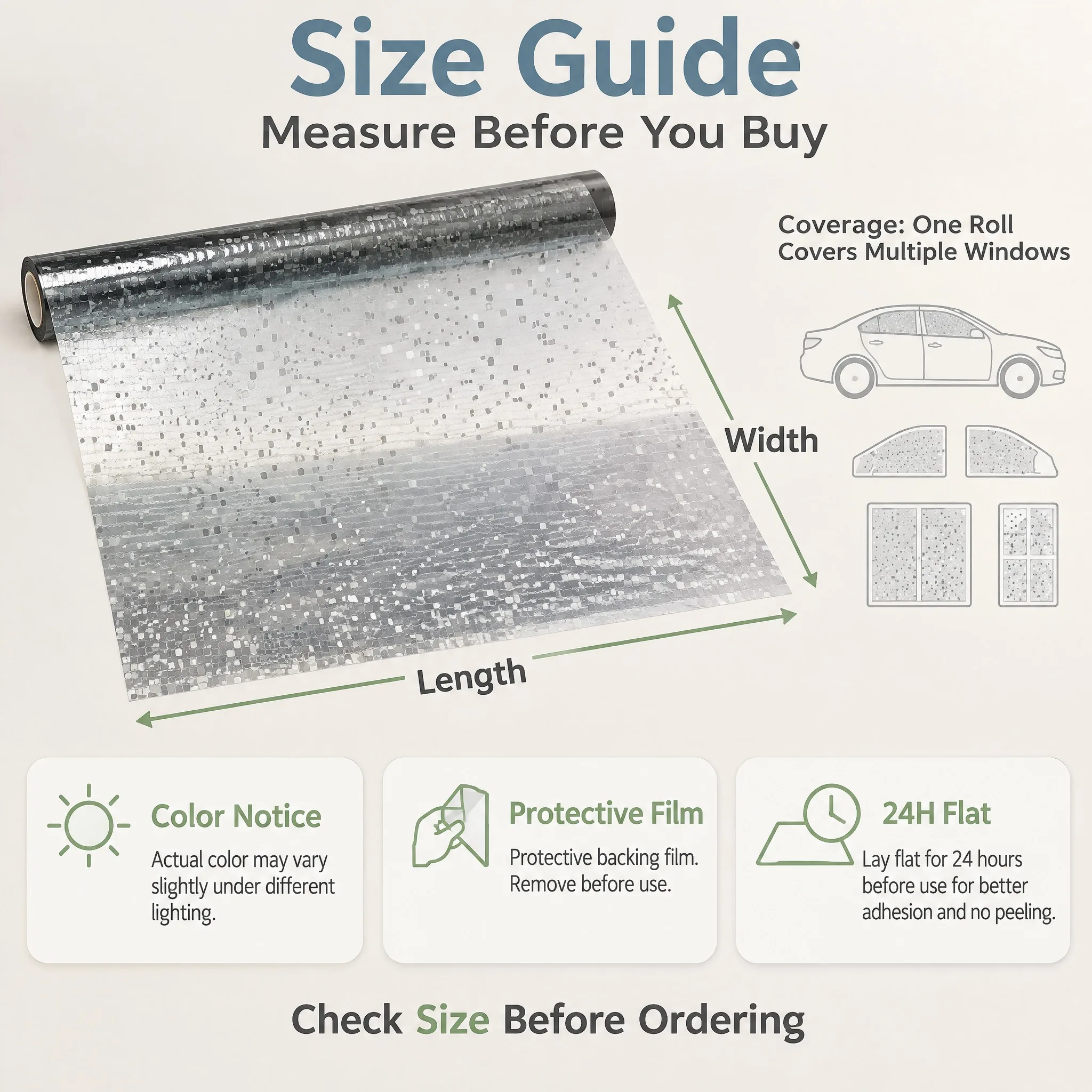 Privacy Frosted Window Film Decorative Translucent Window Sticker Self Adhesive Window Cover for Bathroom for Office