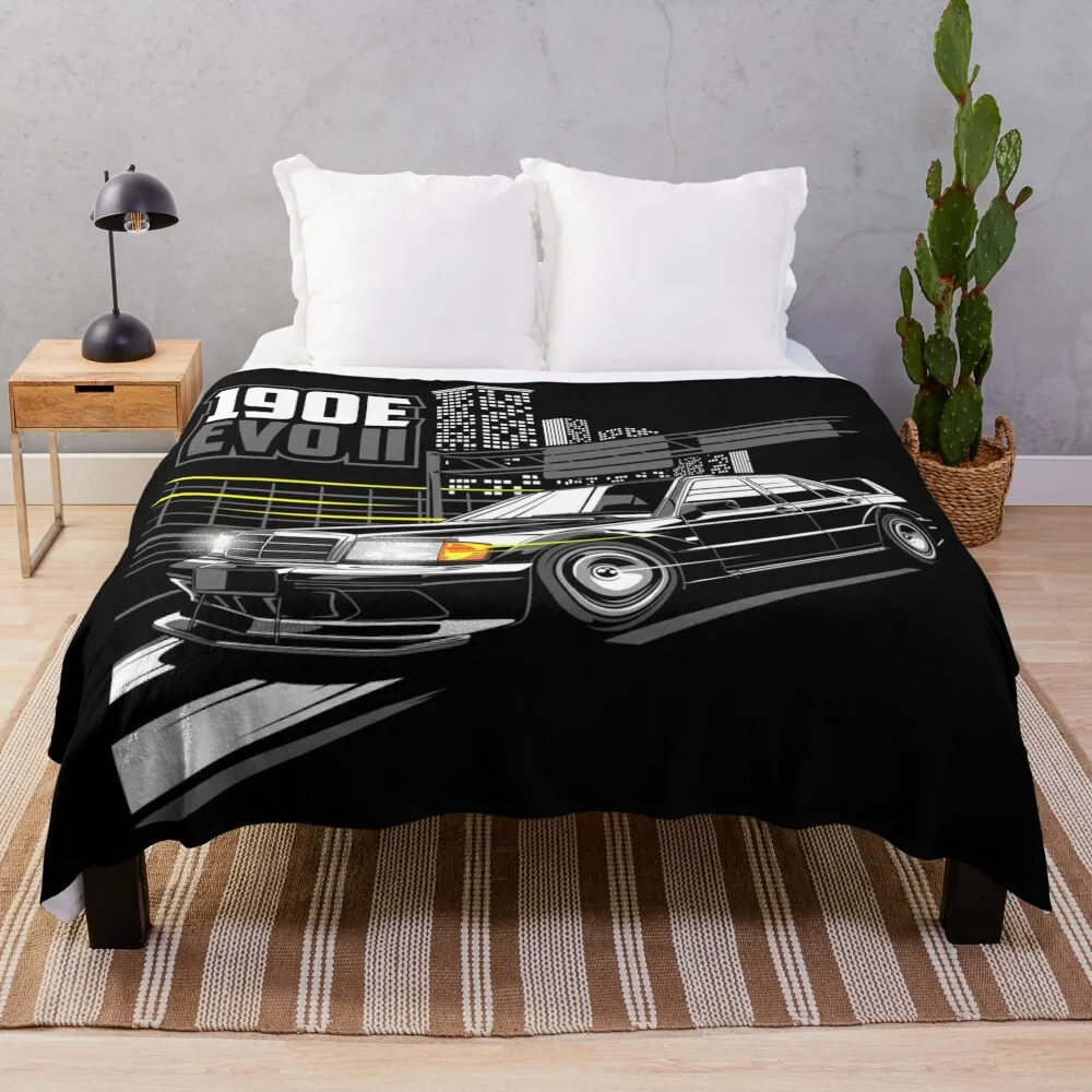 Mercedes Benz 190E AMG Evolution II Throw Blanket Extra Large Throw Hairy Soft Blankets